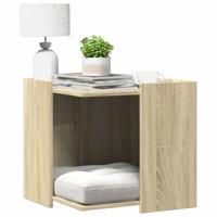 VidaXL Kattenbakkast 53x53x51 cm bewerkt hout sonoma eikenkleurig VidaXL Kattenbakkast 53x53x51 cm bewerkt hout sonoma eikenkleurig