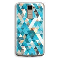 Gekleurde driehoekjes blauw: LG K10 (2016) Transparant Hoesje Gekleurde driehoekjes blauw: LG K10 (2016) Transparant Hoesje
