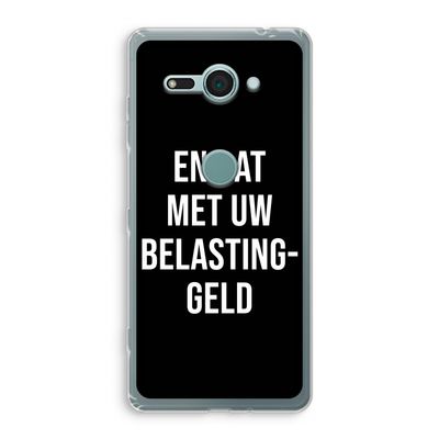 Belastinggeld - Zwart: Sony Xperia XZ2 Compact Transparant Hoesje