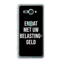 Belastinggeld - Zwart: Sony Xperia XZ2 Compact Transparant Hoesje