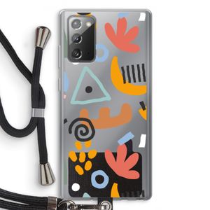Abstract: Samsung Galaxy Note 20 / Note 20 5G Transparant Hoesje met koord