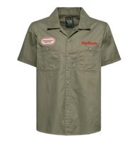 King Kerosin Redondo Beach Work Shirt Oil Green-L
