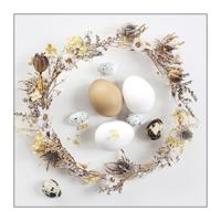 Pasen thema tafel servetten - 20x stuks - paaseitjes thema - 33 x 33 cm - papier