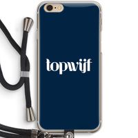 Topwijf Navy: iPhone 6 / 6S Transparant Hoesje met koord