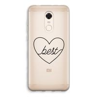 Best heart black: Xiaomi Redmi 5 Transparant Hoesje