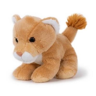 Semo Leeuwin knuffel - 13 cm - pluche zacht - bruin - kraalogen - leeuw knuffeldier