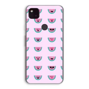Smiley watermeloenprint: Google Pixel 4a 5G Transparant Hoesje