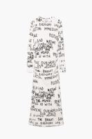 Midi-jurk met tekst - WHITE - XL