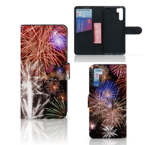 OPPO A91 | Reno3 Wallet Case met Pasjes Vuurwerk