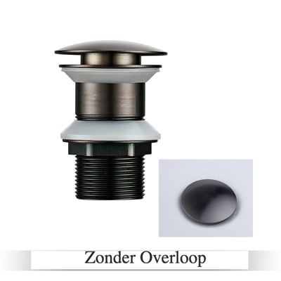LuxDrain Pop-Up Afvoerplug - Stijlvolle Wastafel Stopper in Zwart, Goud en Rosé