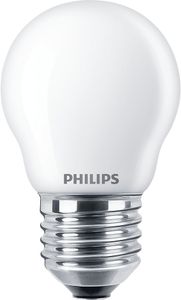 Philips LED Lamp E27 4,5W Kogel Dimbaar