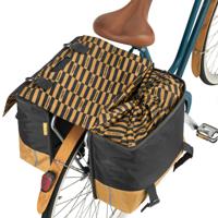 UrbanProof urban proof dubbele fietstas zwart/geel 40l