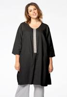 Yoek Tuniek beaded placket | Zwart | Maat 58/60