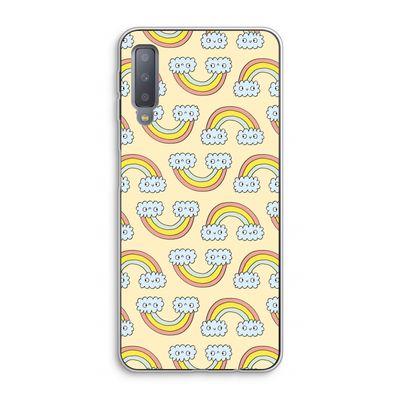 Regenboog: Samsung Galaxy A7 (2018) Transparant Hoesje