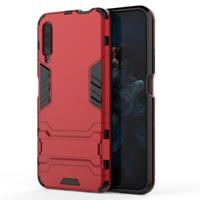 Voor Huawei Honor 9X/Honor 9X Pro schokbestendige PC + TPU beschermhoes met onzichtbare houder (rood)