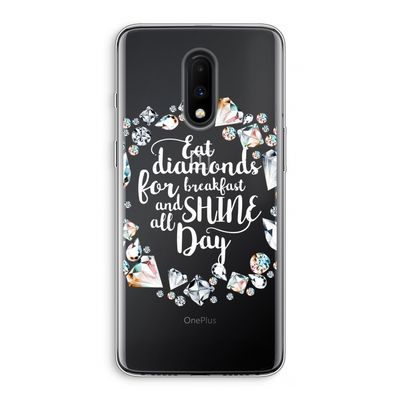 Diamonds: OnePlus 7 Transparant Hoesje