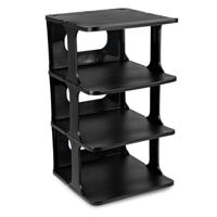 Schoenenrek - verticaal - stapelbaar - zwart - kunststof - 26 x 25 x 44 cm - voor 4x paar schoenen