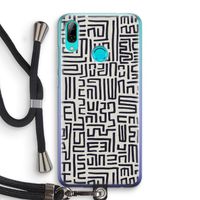 Moroccan Print: Huawei P Smart (2019) Transparant Hoesje met koord