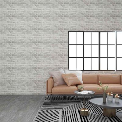 10 st Wandpanelen 3D lichtgrijze baksteen EPS