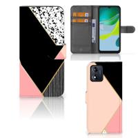Motorola Moto E13 4G | Book Case | Zwart Roze Vormen