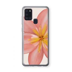 Pink Ellila Flower: Samsung Galaxy A21s Transparant Hoesje
