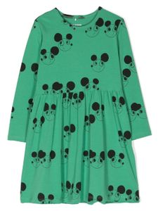 Mini Rodini robe plissée à imprimé graphique - Vert