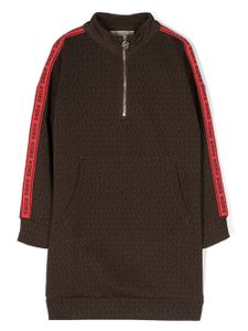 Michael Kors Kids robe imprimée à manches longues - Marron