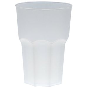 Drinkbekers - 1x stuks - onbreekbaar kunststof - wit - 480 ml