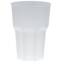 Drinkbekers - 1x stuks - onbreekbaar kunststof - wit - 480 ml