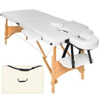 Mobiele massagetafel wit - 2 Zones 5cm + draagtas 401464 - thumbnail