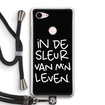 De Sleur: Pixel 3 Transparant Hoesje met koord