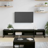 TV-kast Zwart Eiken 170,5 x 36 x 30,5 cm Bewerkt hout