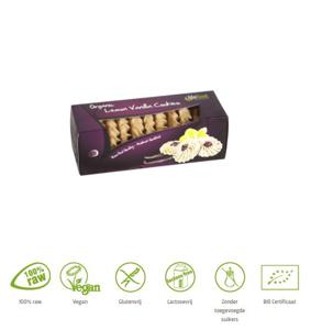 Lifefood Citroen vanille koekjes raw bio (80 gr)