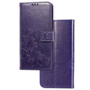 OPPO Find X5  Book Case Hoesje met Patroon - Pasjeshouder - Portemonnee - Bloemenprint - OPPO Find X5  - Paars