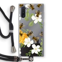 No flowers without bees: Samsung Galaxy Note 10 Transparant Hoesje met koord