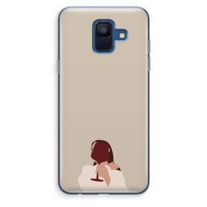 I drink wine: Samsung Galaxy A6 (2018) Transparant Hoesje
