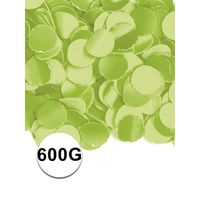Feestartikelen lime groene confetti 600 gram