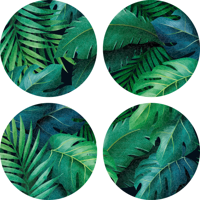 Moderne groene bladeren onderzetter Moderne groene bladeren onderzetter