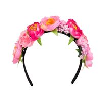 Carnaval verkleed Tiara/diadeem - Tropische bloemen - dames/meisjes - Fantasy/Tropical/Hawaii thema - thumbnail