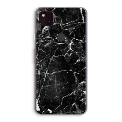 Zwart Marmer 2: Google Pixel 4a 5G Transparant Hoesje