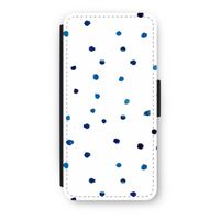 Blauwe stippen: iPhone 8 Flip Hoesje
