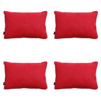 Sierkussen met bies Panama rood 60 cm x 40 cm (4 stuks) Madison - Madison