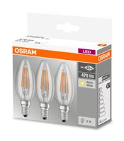 OSRAM 4058075819313 LED-lamp Energielabel E (A - G) E14 Kaars 4 W = 40 W Warmwit (Ø x l) 35.0 mm x 100.0 mm 3 stuk(s)