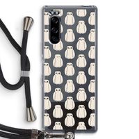 Uilen: Sony Xperia 5 Transparant Hoesje met koord
