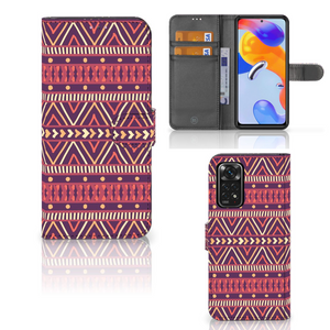 Xiaomi Redmi Note 11 Pro 5G/4G Telefoon Hoesje Aztec Paars