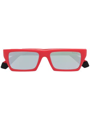 MSGM lunettes de soleil à monture carrée - Rouge