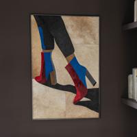 By-Boo Wandpaneel Heels Leer, 77 x 52cm - Veelkleurig - thumbnail