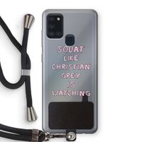 Christian Grey: Samsung Galaxy A21s Transparant Hoesje met koord