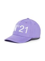 Nº21 Kids casquette en coton à logo brodé - Violet