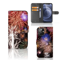 iPhone 12 | 12 Pro (6.1") Wallet Case met Pasjes Vuurwerk - thumbnail